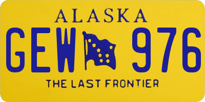 AK license plate GEW976