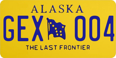 AK license plate GEX004