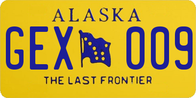AK license plate GEX009