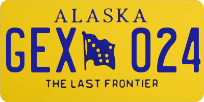 AK license plate GEX024