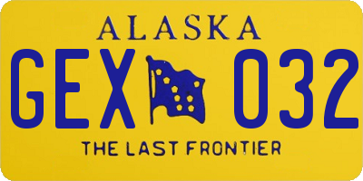 AK license plate GEX032