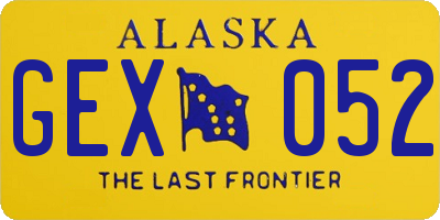 AK license plate GEX052