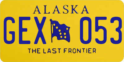 AK license plate GEX053