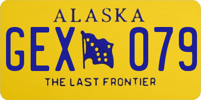 AK license plate GEX079