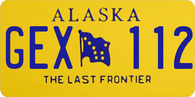 AK license plate GEX112