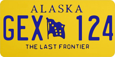 AK license plate GEX124