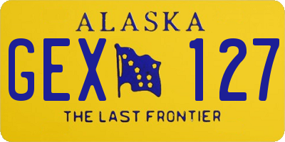 AK license plate GEX127