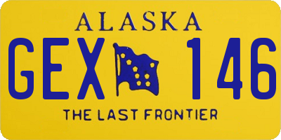 AK license plate GEX146