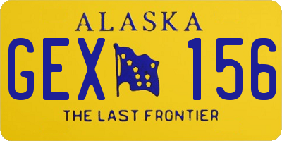 AK license plate GEX156