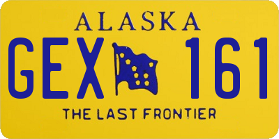 AK license plate GEX161