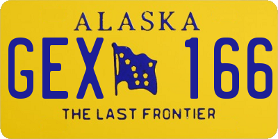 AK license plate GEX166