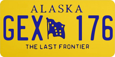 AK license plate GEX176