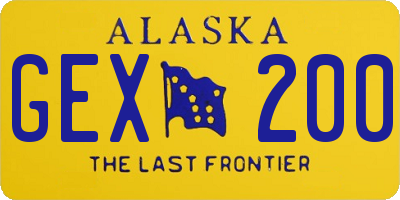 AK license plate GEX200