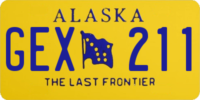 AK license plate GEX211