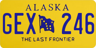 AK license plate GEX246