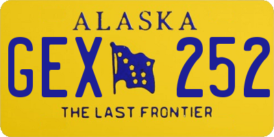 AK license plate GEX252