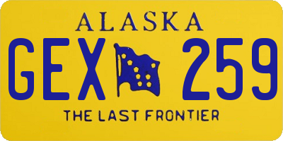 AK license plate GEX259