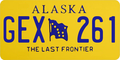AK license plate GEX261