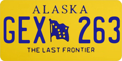 AK license plate GEX263