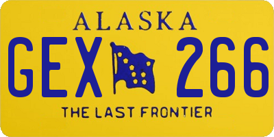 AK license plate GEX266