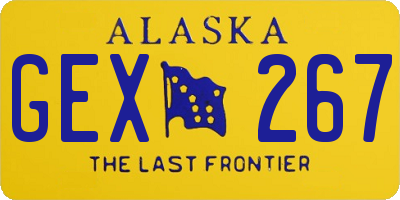AK license plate GEX267