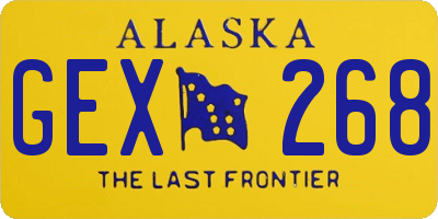 AK license plate GEX268