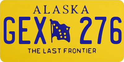 AK license plate GEX276