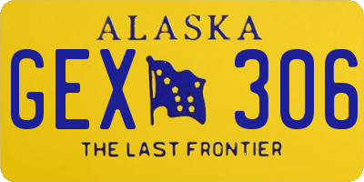 AK license plate GEX306