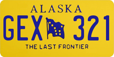 AK license plate GEX321