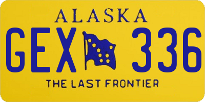 AK license plate GEX336