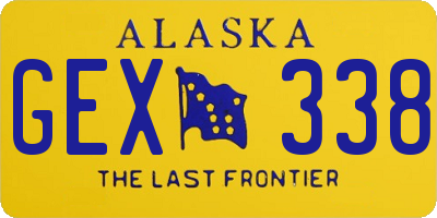 AK license plate GEX338