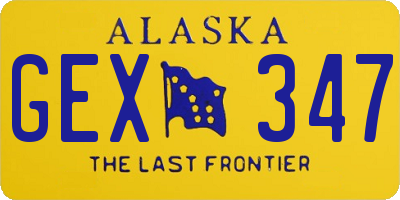 AK license plate GEX347