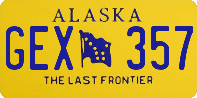 AK license plate GEX357