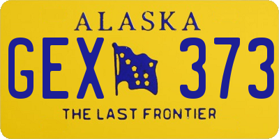 AK license plate GEX373