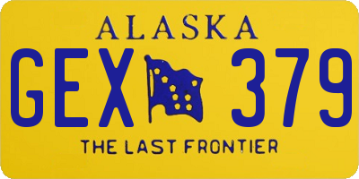AK license plate GEX379