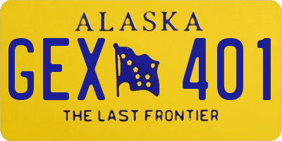 AK license plate GEX401