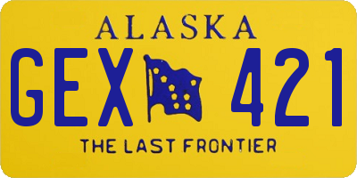 AK license plate GEX421
