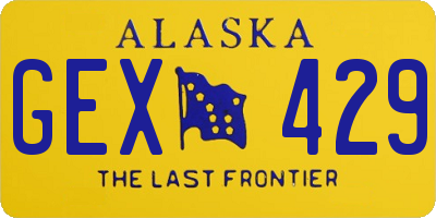 AK license plate GEX429