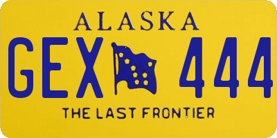 AK license plate GEX444