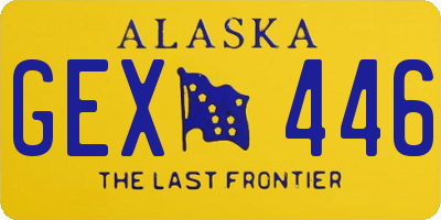 AK license plate GEX446