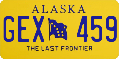 AK license plate GEX459