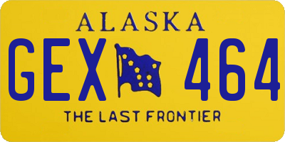 AK license plate GEX464