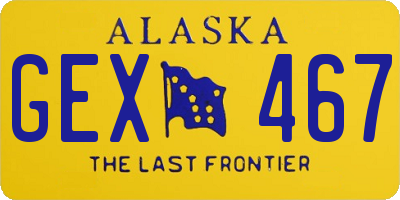 AK license plate GEX467