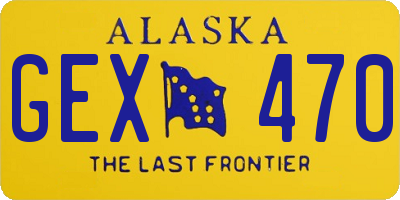 AK license plate GEX470