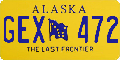 AK license plate GEX472