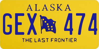 AK license plate GEX474