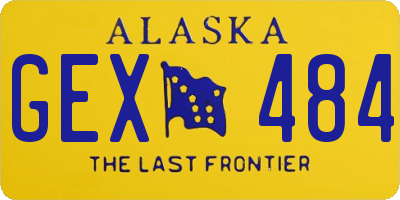 AK license plate GEX484