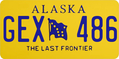 AK license plate GEX486