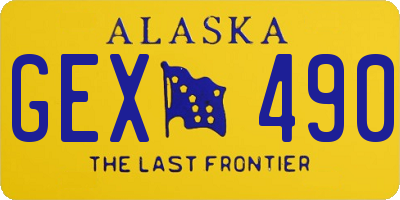 AK license plate GEX490