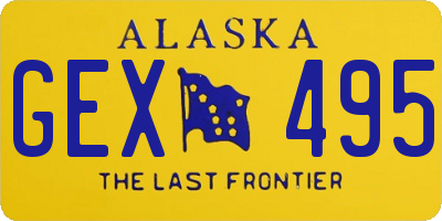 AK license plate GEX495